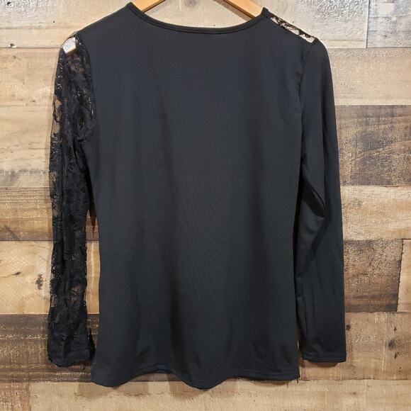 Trendimax day of the dead girl graphic one lace long sleeve shirt woman's size M - Picture 8 of 11